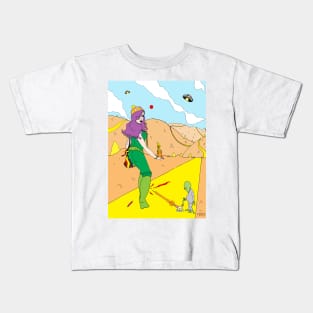 Desert Saucers  [Pen Drawn Fantasy Female Illustration] Kids T-Shirt